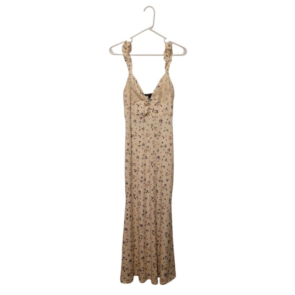 Forever 21 Cream Floral Maxi Dress